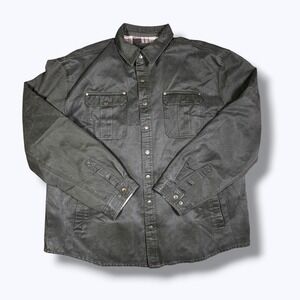 Venado Men's 2XLT Olive Flannel Lined Concealed Carry Shirt Jacket Snap CCW